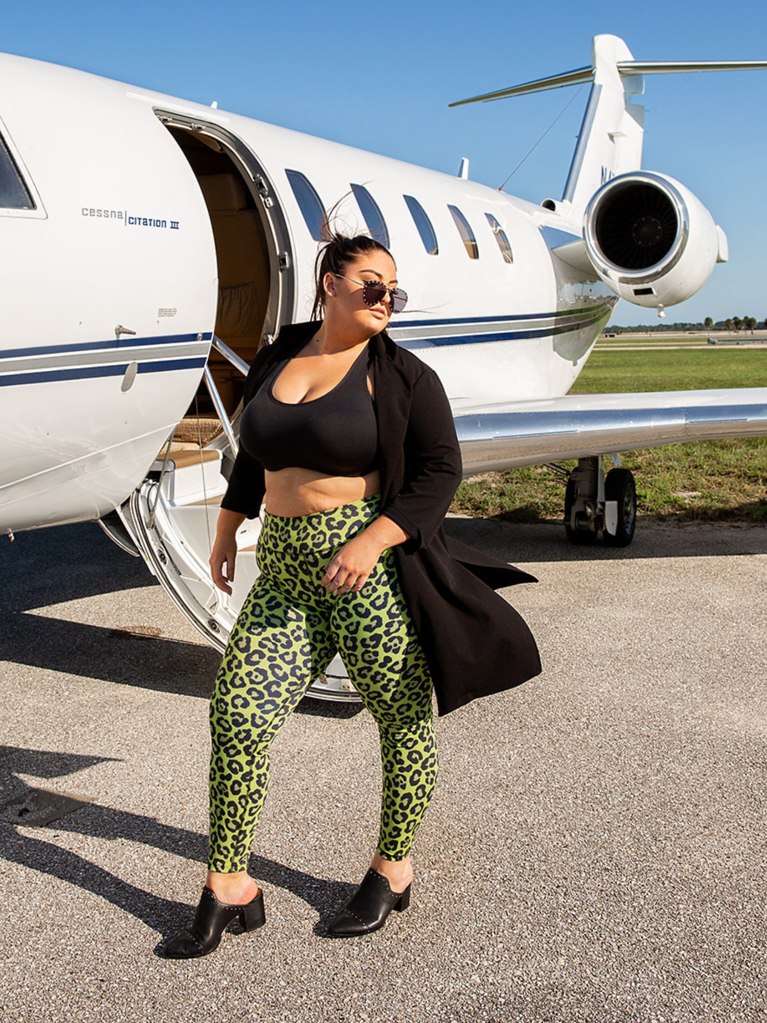 Luxe Leopard Legging in Neon Lime