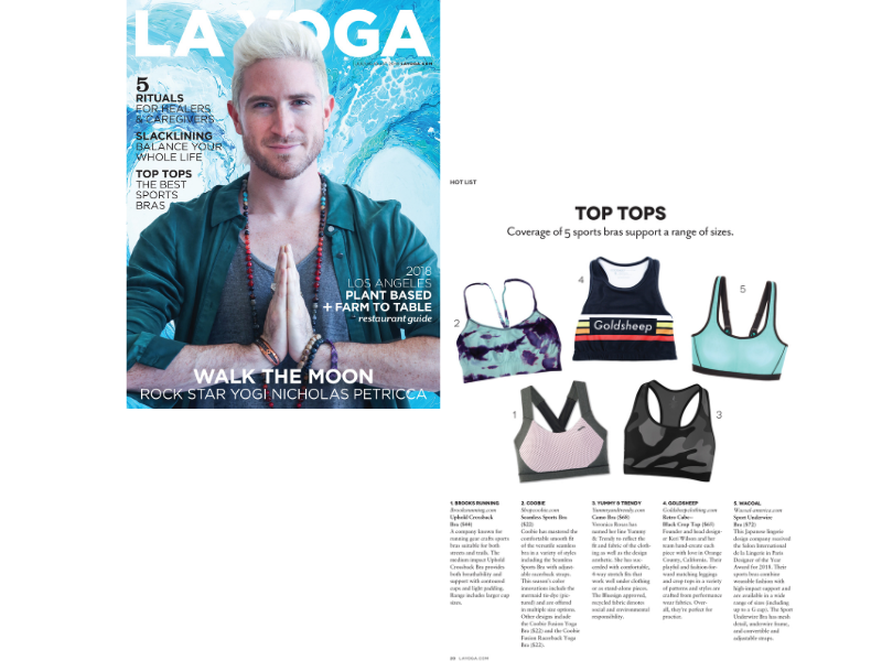 LA Yoga feature YUMMY & TRENDY® best sports bra