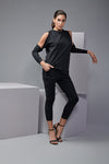 YUMMY & TRENDY® Frenchie Cold Shoulder sweatshirt combines luxe style and comfort. This cold shoulder athleisure silhouette is the perfect cross-functional fashion top. Whether you’re in the studio or out on the town with your friends, the cold shoulder is designed to provide you with a comfortable, flattering fit all day long.