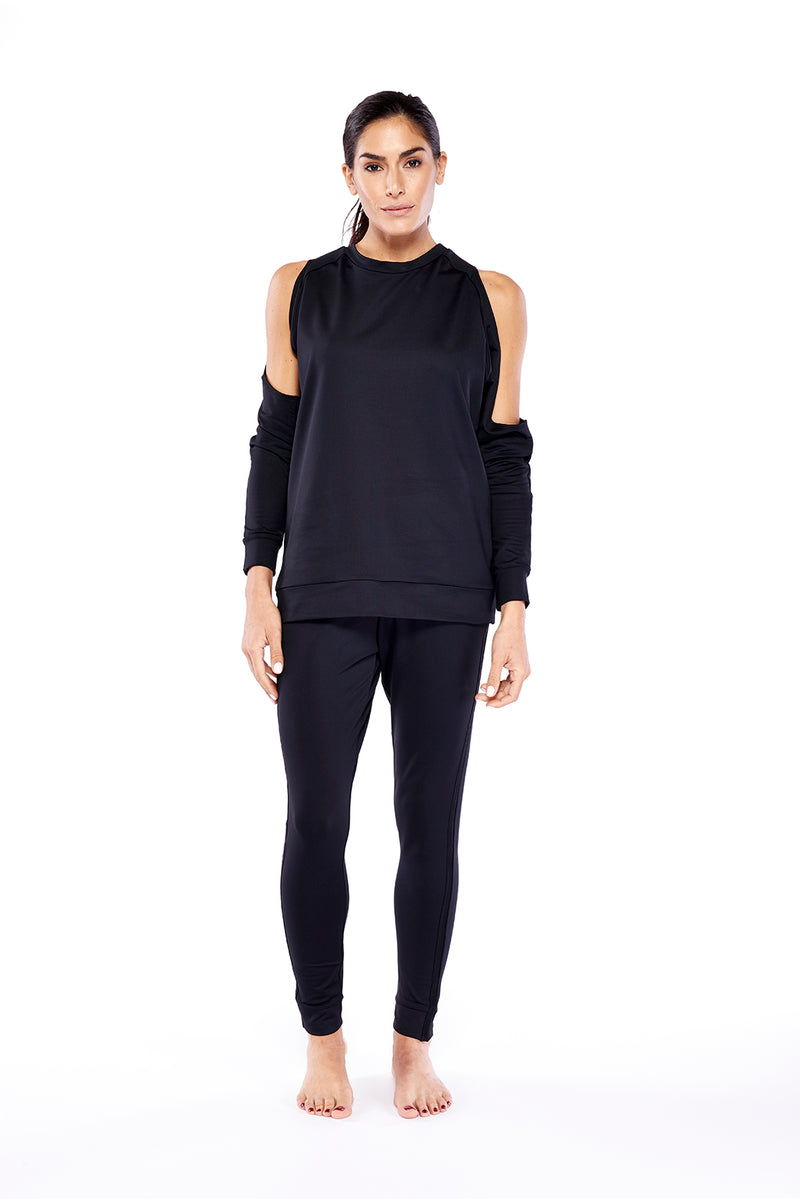 YUMMY & TRENDY® Frenchie Cold Shoulder sweatshirt combines luxe style and comfort. This cold shoulder athleisure silhouette is the perfect cross-functional fashion top. Whether you’re in the studio or out on the town with your friends, the cold shoulder is designed to provide you with a comfortable, flattering fit all day long.